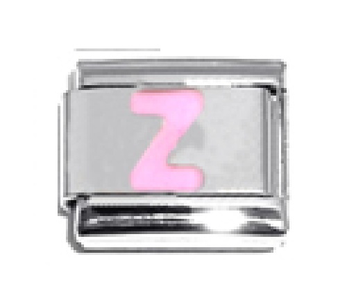 Pink Letter Z - 9mm Italian charm - Click Image to Close
